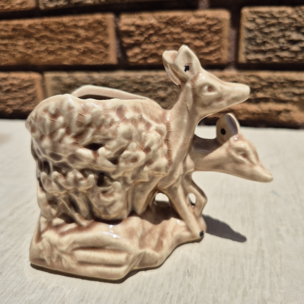 McCoy Fawn Planter 4" No Chips No  Cracks But Crazing